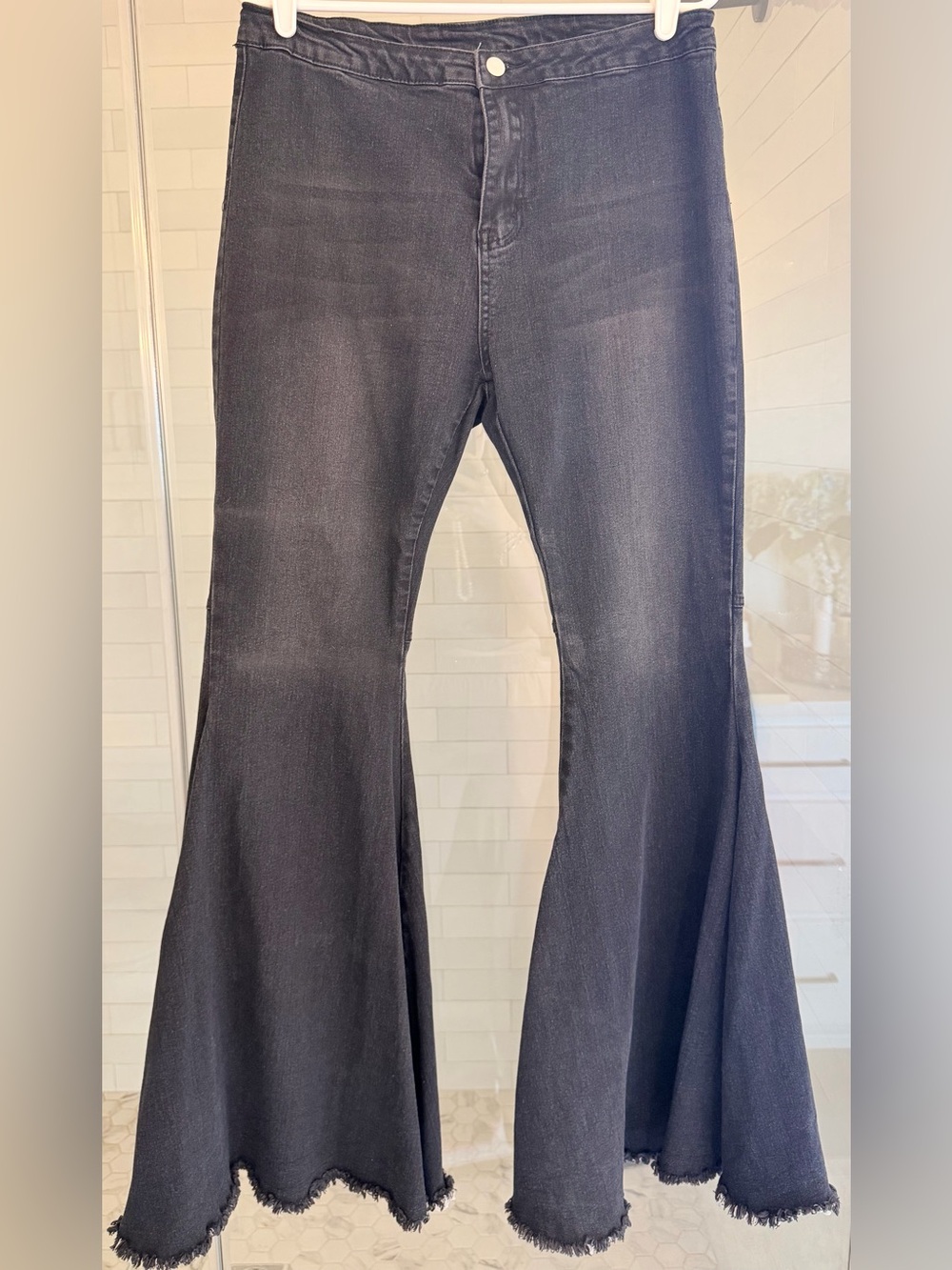 High-Rise Black Flare Jeans for Women